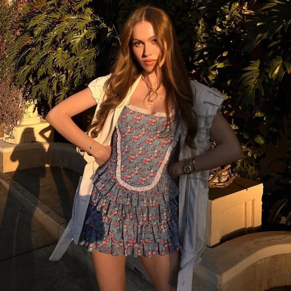 New Arrivals Violet in Villa Rosmarino Mini Dress